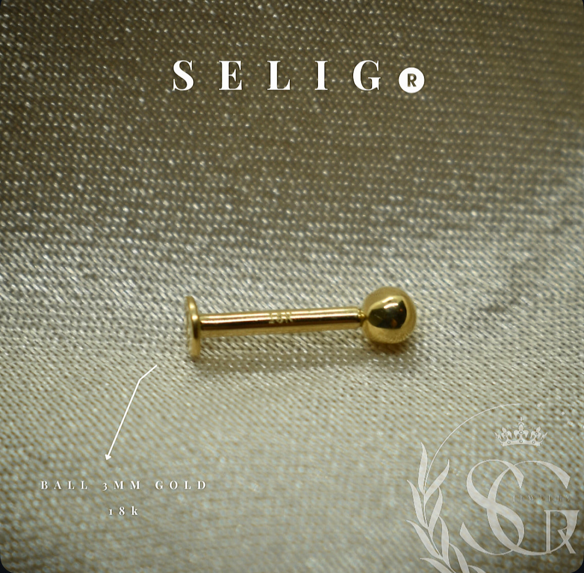 BOLA 3MM GOLD 18K
