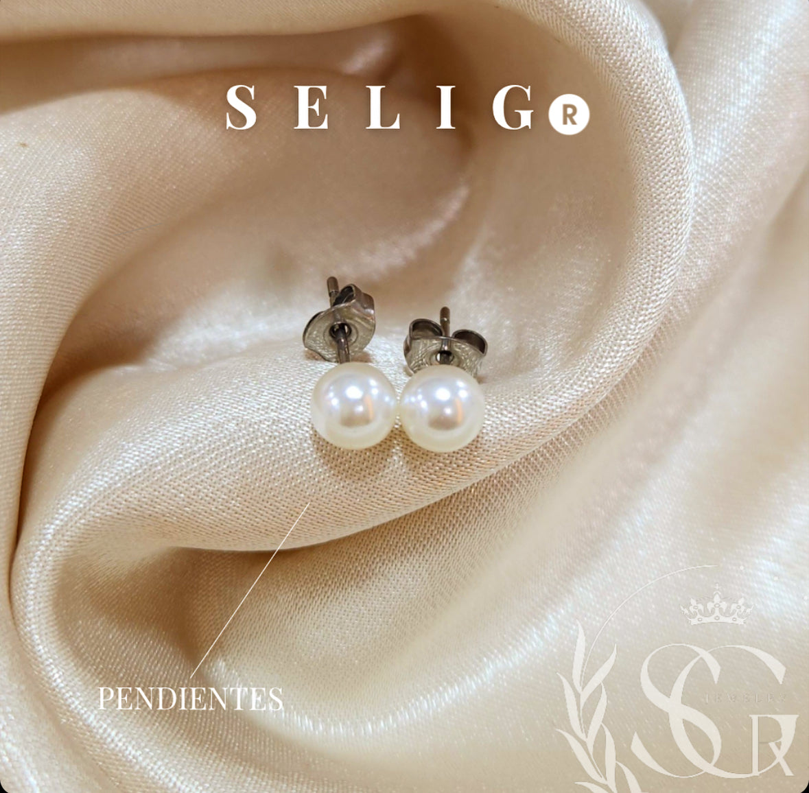 Aretes Perla blanca
