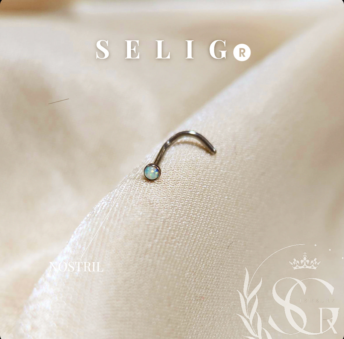 Nostril ópalo blanco