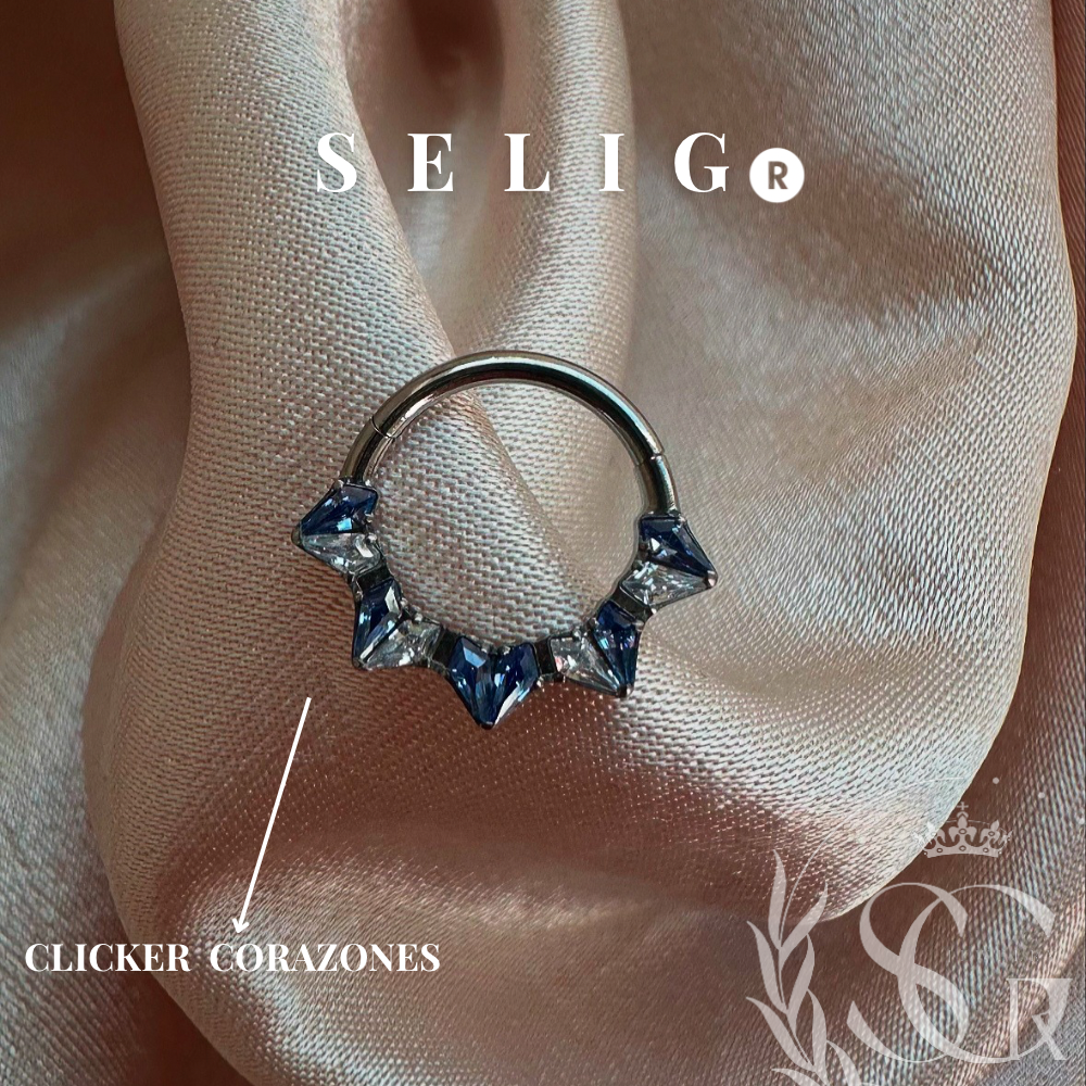 CLICKER corazón azul
