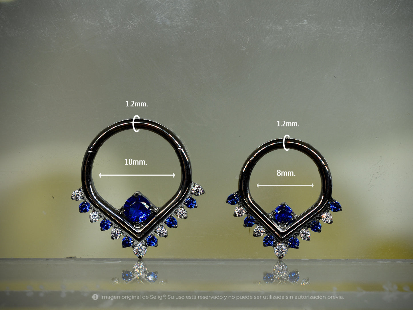 Piercing Cint blue - Septum / Daith