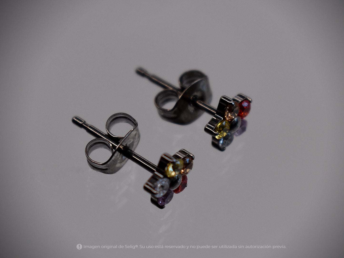 Pendientes Flower Color - Ear