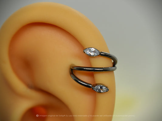 Argolla SerpienteLum - Conch/Helix