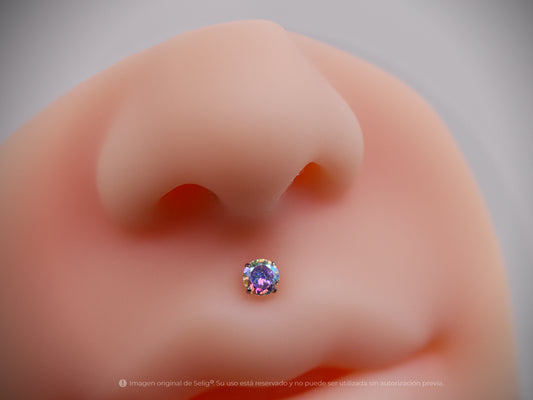 Piercing circón tornasol - Medusa