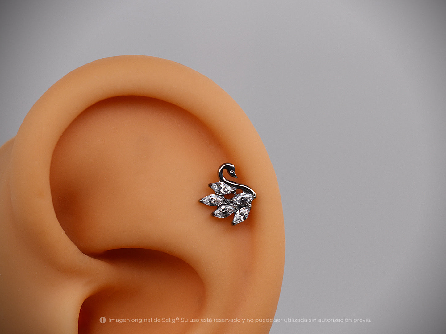 Piercing Cisne circón - Helix/Flat