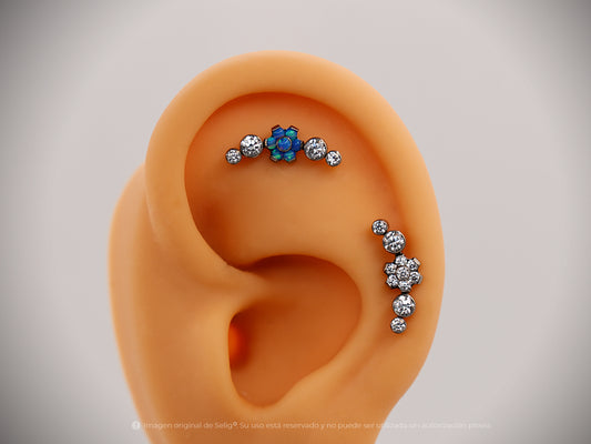 Piercing flori - Helix/Flat