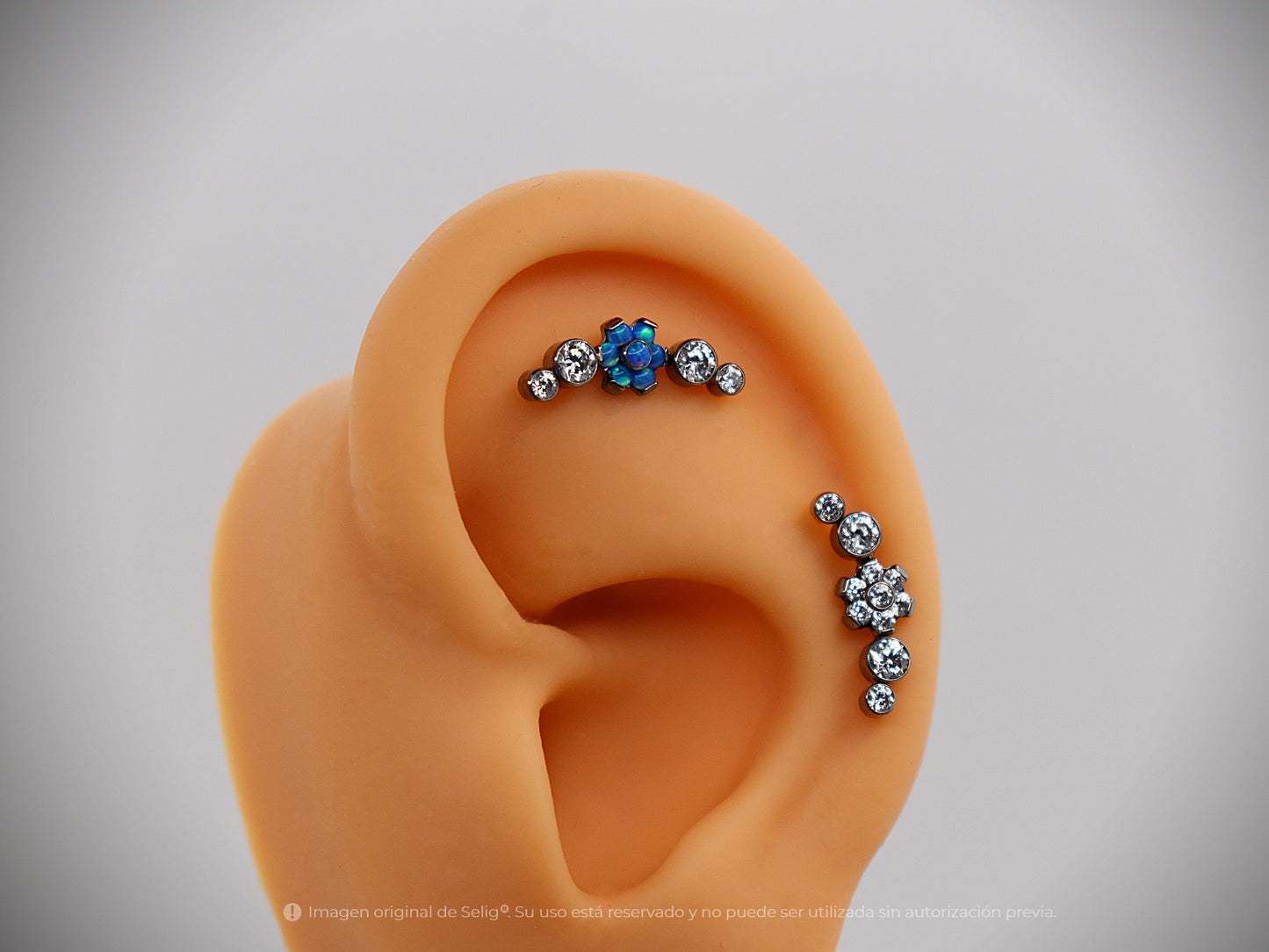 Piercing flori - Helix/Flat