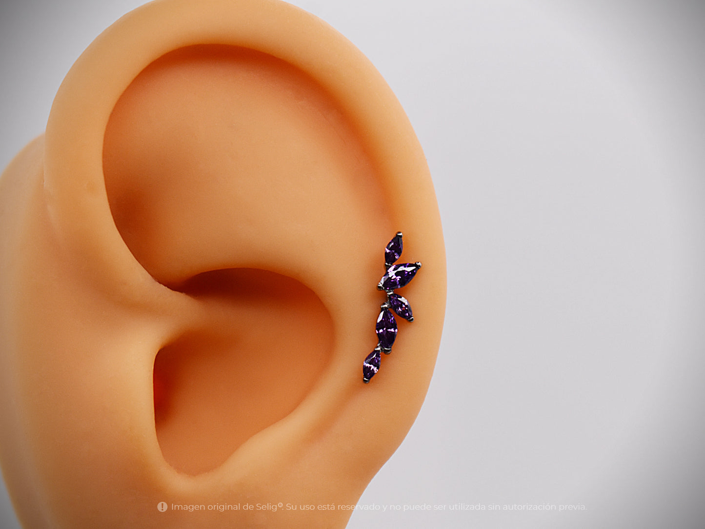 Piercing Geo Morado - Helix/Up
