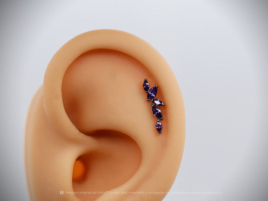 Piercing Geo Morado - Helix/Up