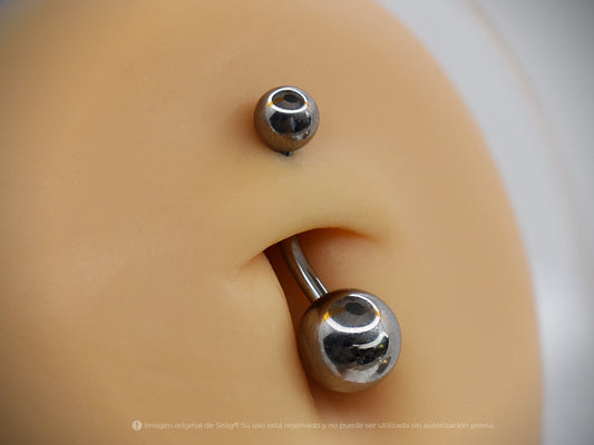 Navel Ball Silver