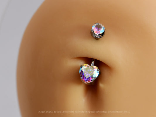 Navel Corazón Multicolor C8