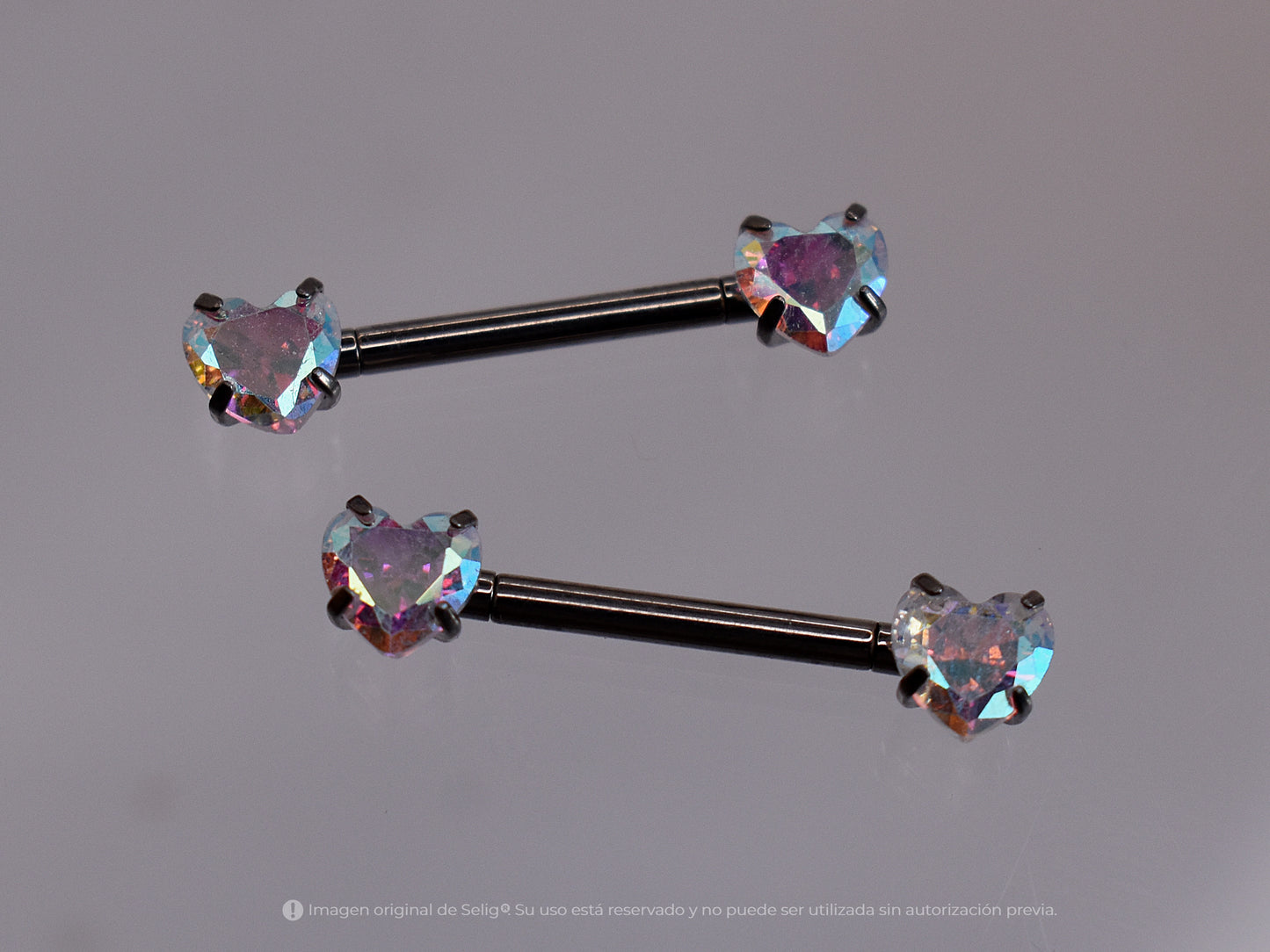 Nipples Crystal Heart II Rosado