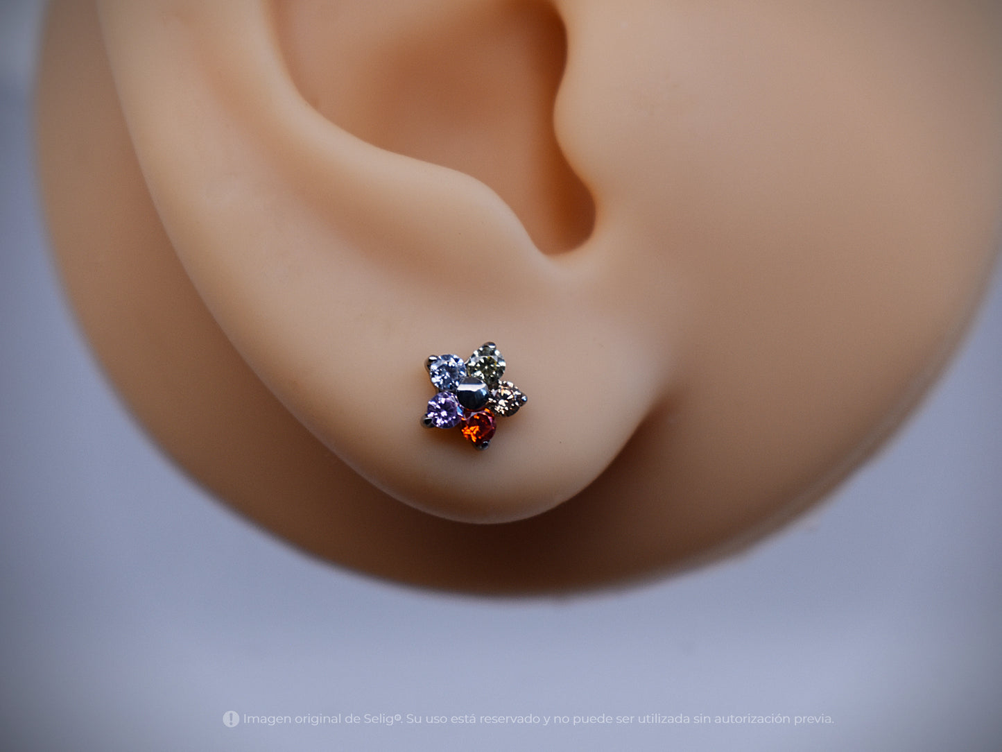 Pendientes Flower Color - Ear