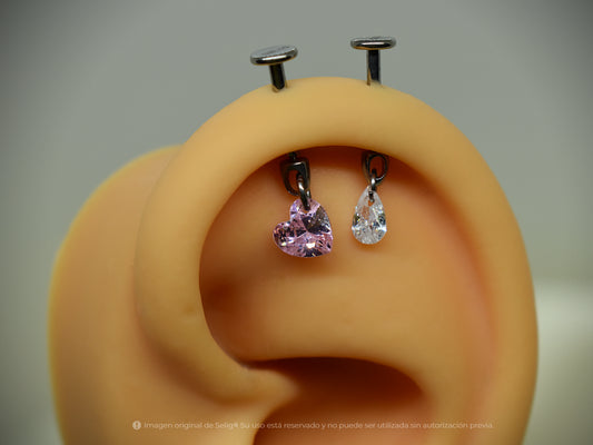 Piercing HeartB - Vertical Helix