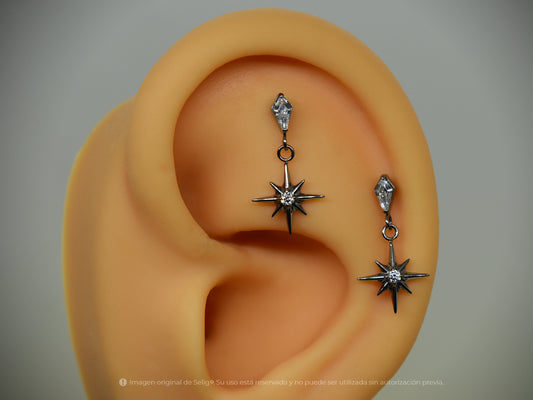 Piercing Octagram - Helix/Flat