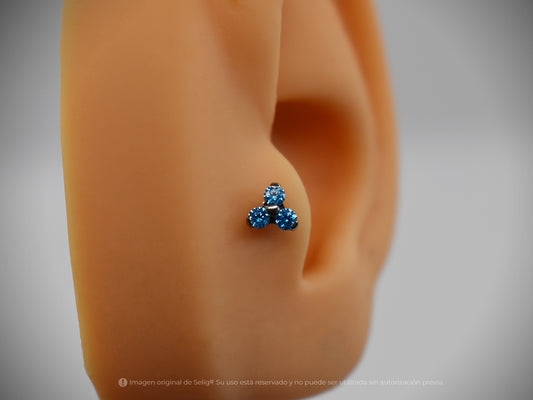 Piercing OvalBlue - Tragus