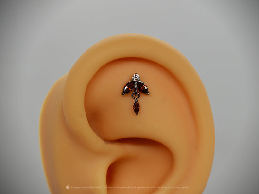 Piercing bee red - Ear