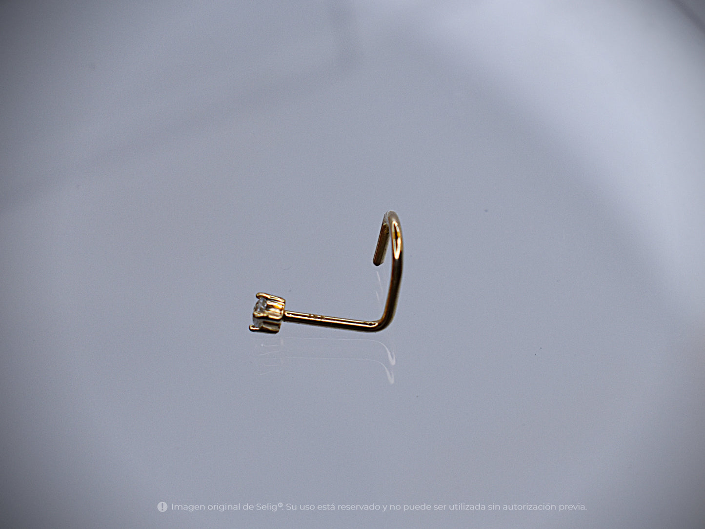 Circon curvo de Oro - 18K