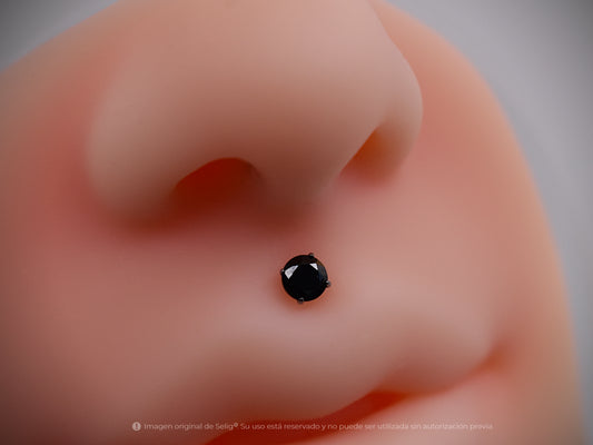 Piercing circón negro - Medusa