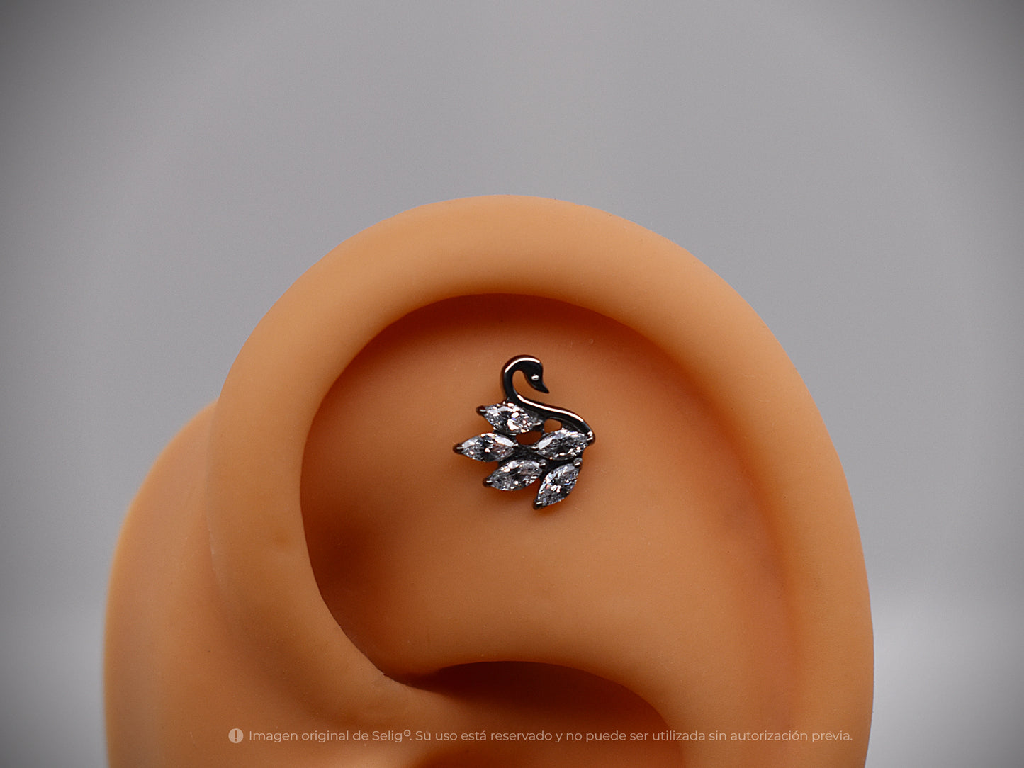 Piercing Cisne circón - Helix/Flat