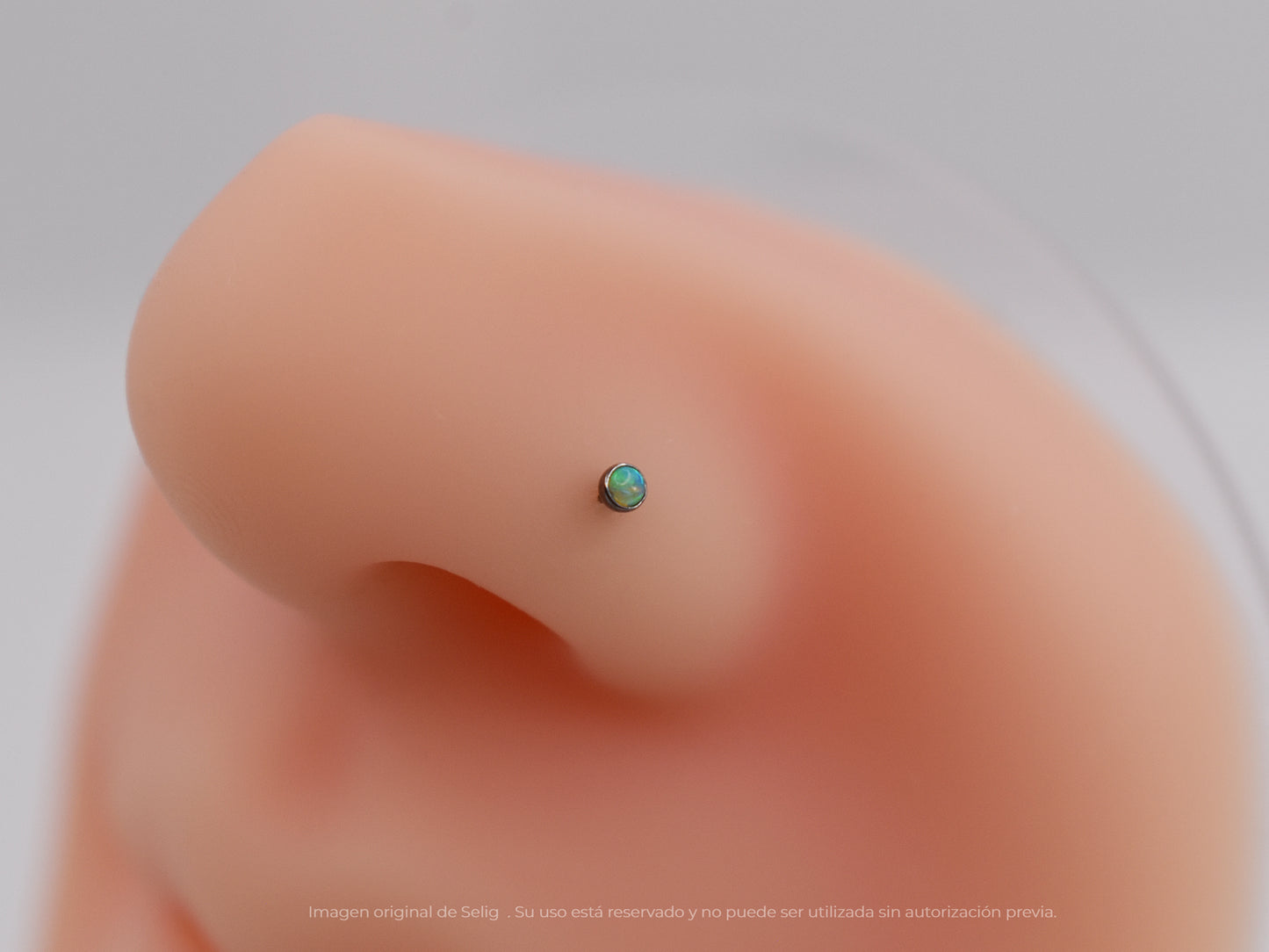 Piercing Opalo verde - Curvo