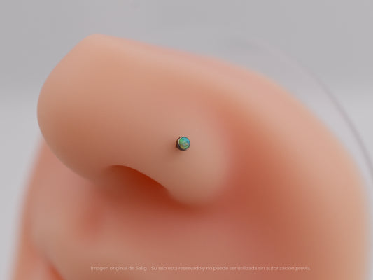 Piercing Opalo verde - Curvo