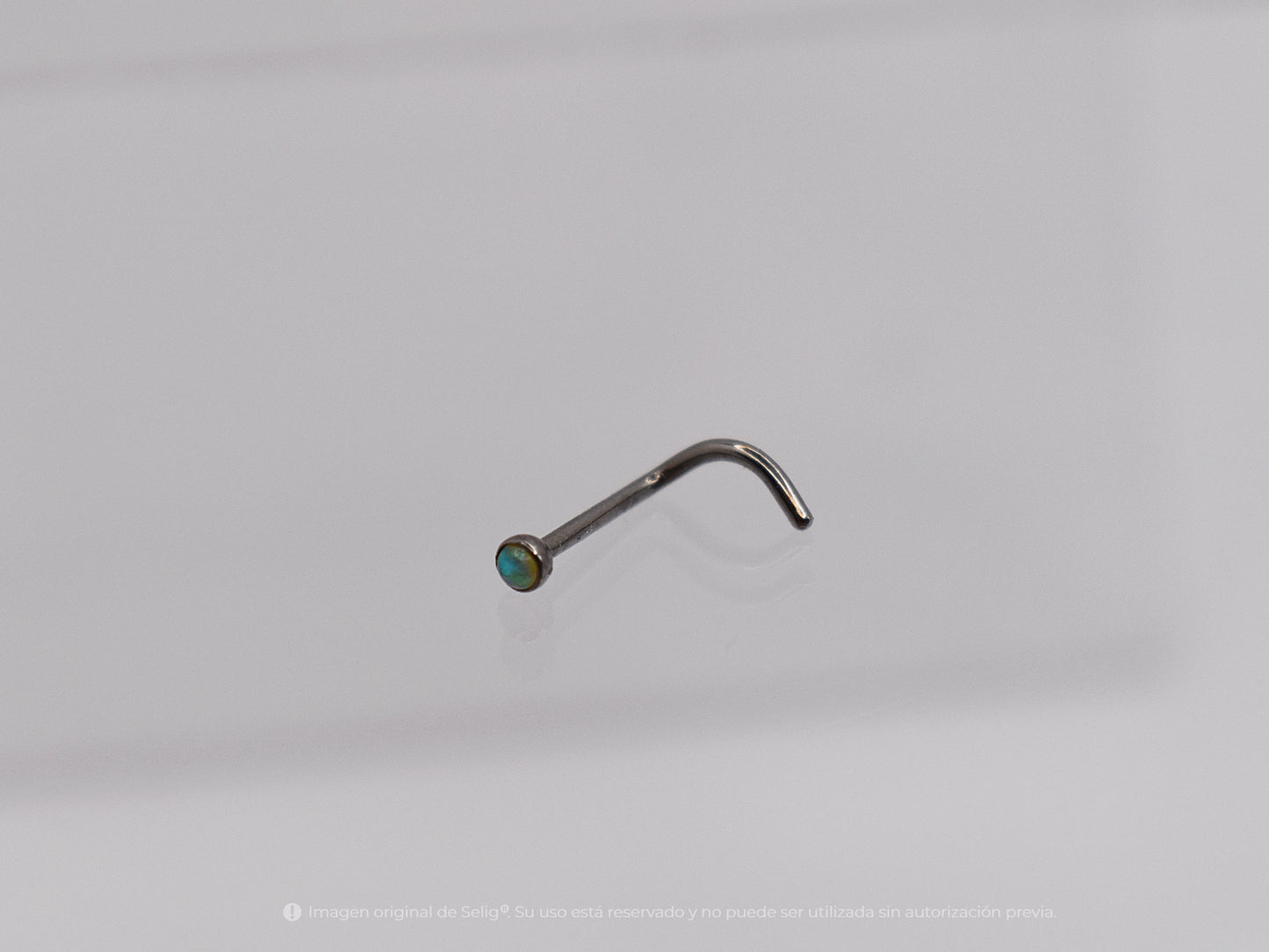 Piercing Opalo verde - Curvo