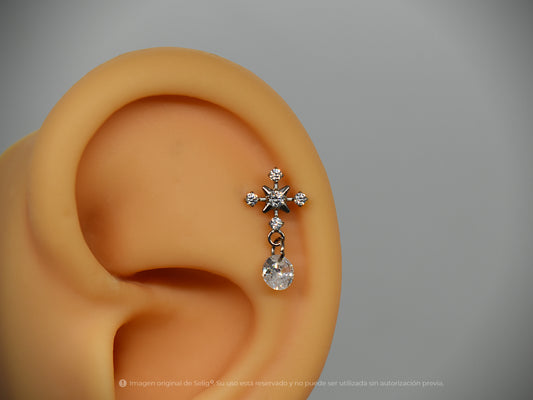 Piercing snowflake colgante - Ear