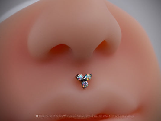 Piercing trinity tornasol - medusa